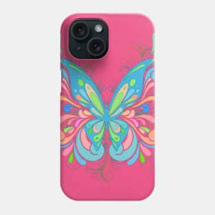 Elegant butterfly Teal Phone Case