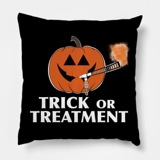 Trick or treatment respiratory therapist pumpkin design Pillow