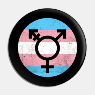 Distressed Transgender Rights Pride Pin