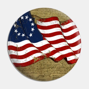 Declaration of Independence & Flag Pin