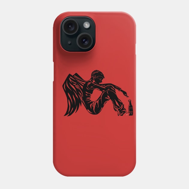 Black angel Phone Case by DrTigrou