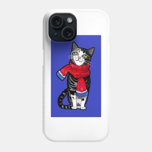 Cat in a scarf Phone Case