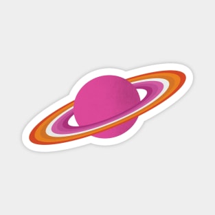 Lesbian Pride Planet Magnet