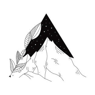 Mountains Over Space T-Shirt