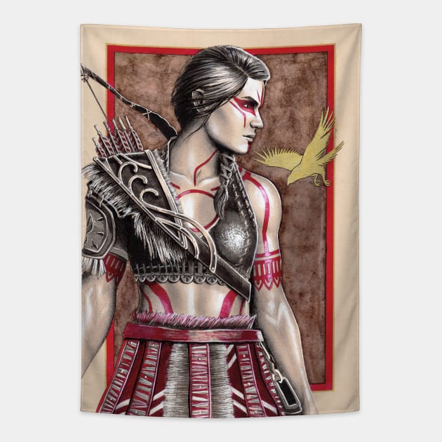 Kassandra - Inktober 2020 Tapestry by Jomeeo