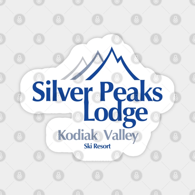 Silver Peaks Lodge - Kodiak Valley Ski Resort Magnet by Meta Cortex