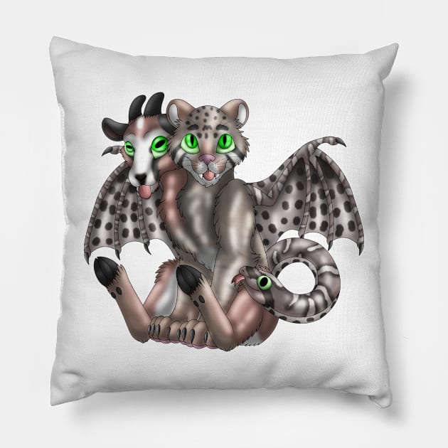 Chimera Cubs: Pallas Cat (Red) Pillow by spyroid101