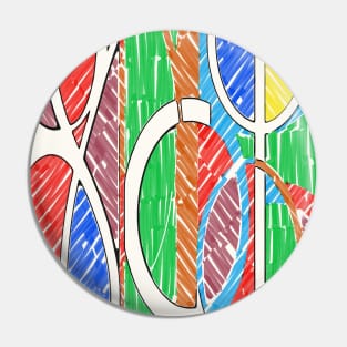 Abstract Ovals Pin