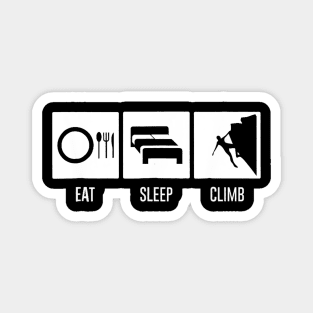 Eat Sleep Climb T Shirt Rock Climbing Mountain Climbing Magnet