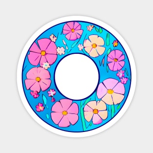 Mother's Day Primrose Flower Wreath (MD23MOD005) Magnet
