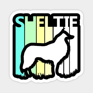 Cute Sheltie Silhouette Magnet