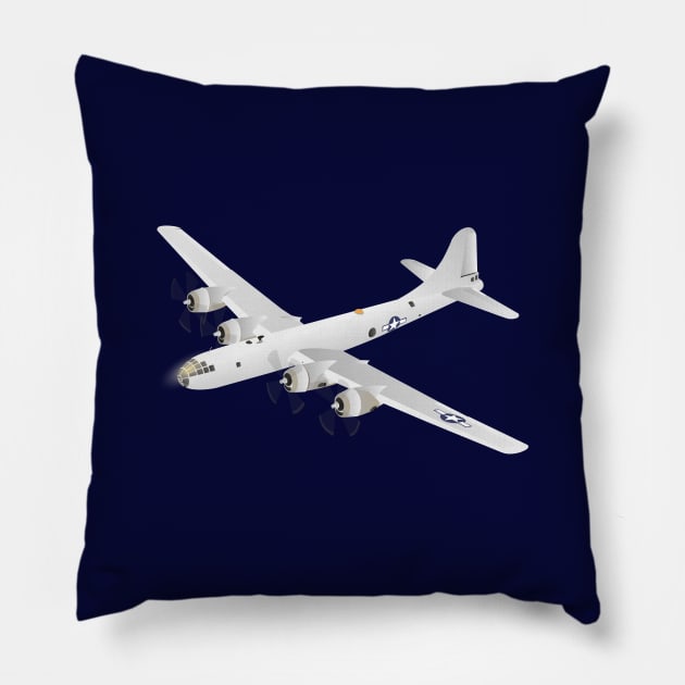 B-29 Superfortress WW2 Heavy Bomber Pillow by NorseTech
