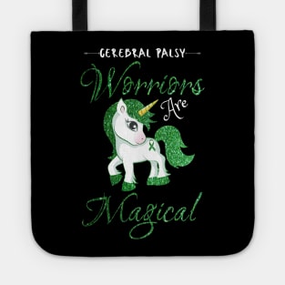 Cerebral Palsy Warriors Are Magical, Cute Green Unicorn Tote