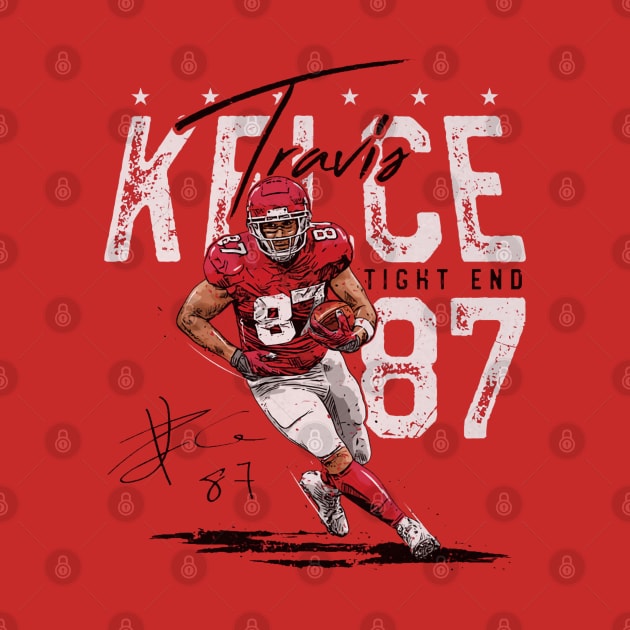 Travis Kelce Kansas City Stars by danlintonpro