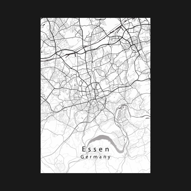 Essen Germany City Map by Robin-Niemczyk