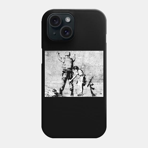 Banksy Girl and Soldier Phone Case by truefriend