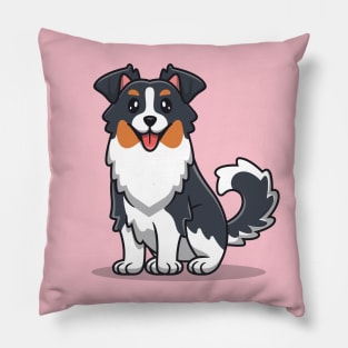 Cute Australian Shepherd Dog Pillow