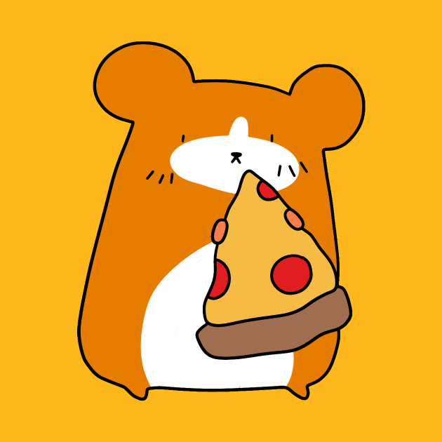 Hamster with Pizza by saradaboru