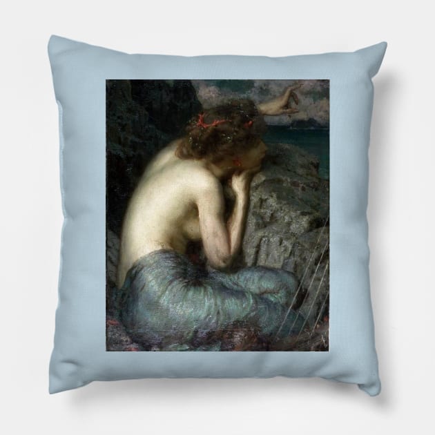 The Siren - Louis Loeb Pillow by forgottenbeauty