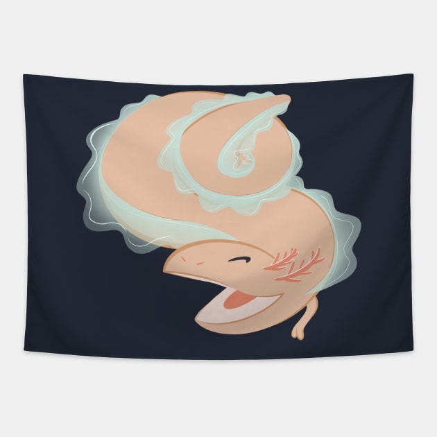 Happy Swimmer Tapestry by candice-allen-art