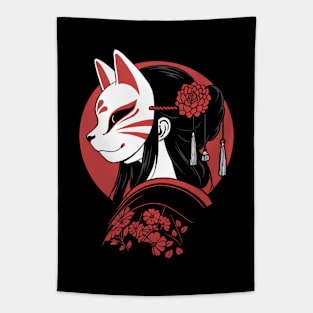 Kitsune Girl Tapestry