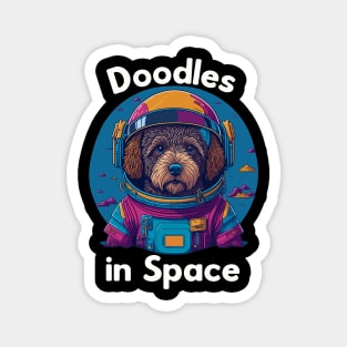 Doodle in Space Graphic Tee Shirt Magnet