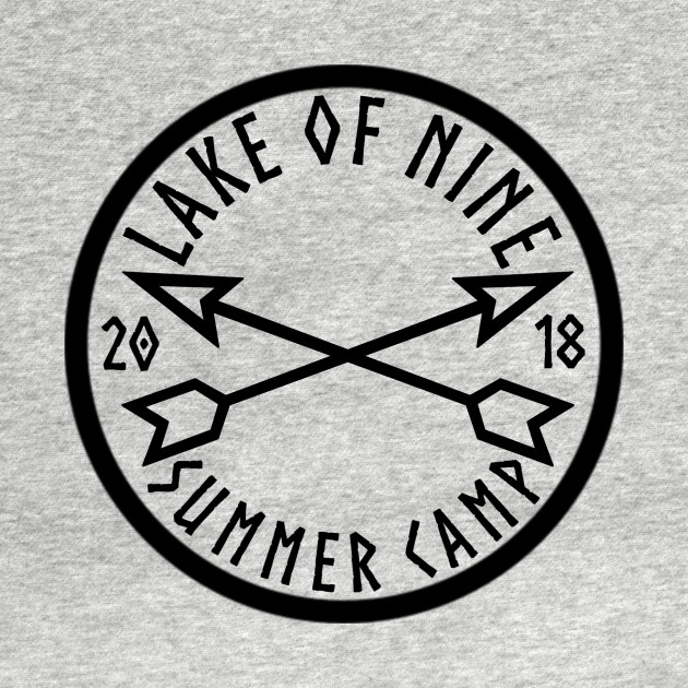 Discover Lake of Nine Summer Camp (Black Ink) - God Of War - T-Shirt