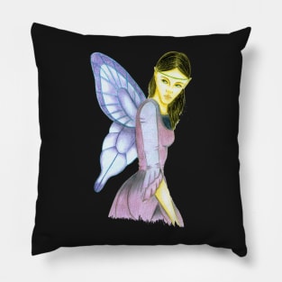 Fluttering Fairy- Light Grey Pillow