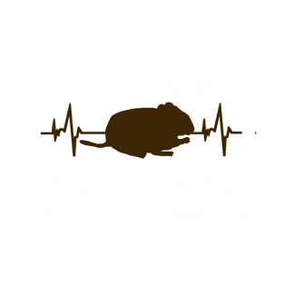 cute Degu heartbeat. Beautiful Octodon rodent T-Shirt