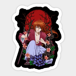 Himura kenshin - Kenshin manga Sticker by ArtSellerWorker