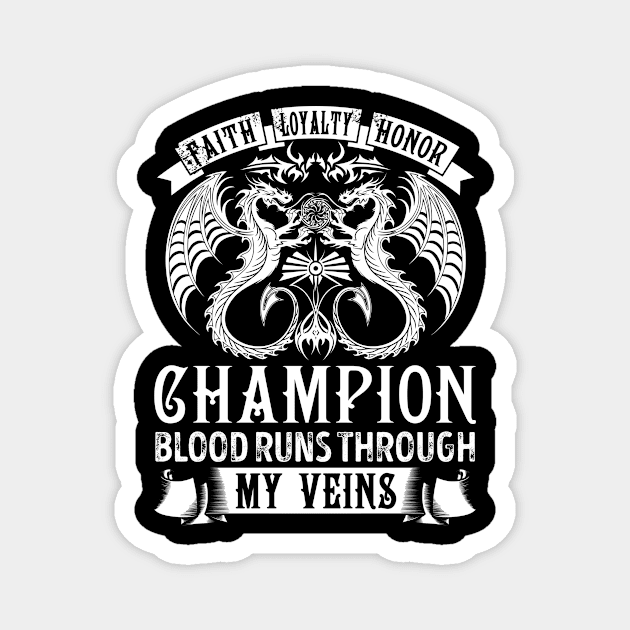 CHAMPION Magnet by T-shirt with flowers