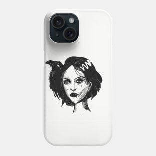 Raven woman Phone Case