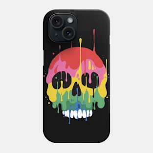 Colorful Melting Skull Phone Case