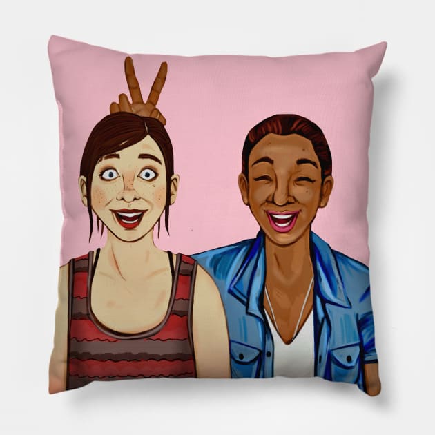 Ellie Riley Pillow by minniemorrisart