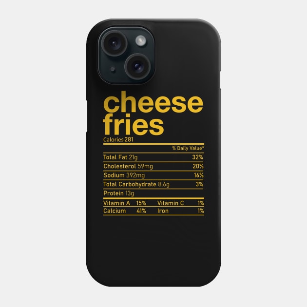 Cheese Fries Nutrition Fact  Give your design a name! Phone Case by RahimKomekow