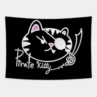 Pirate Kitty! (White) Tapestry