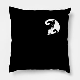 Minimalist Cat Neko YinYang Tshirt Pillow