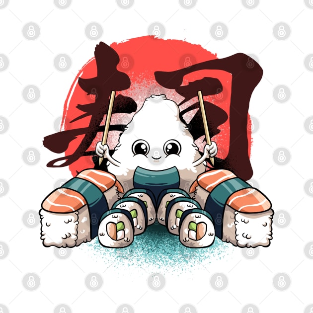 Sushi Kawaii Food Japanese Sushi Chef Lover Anime Sushi by MerchBeastStudio