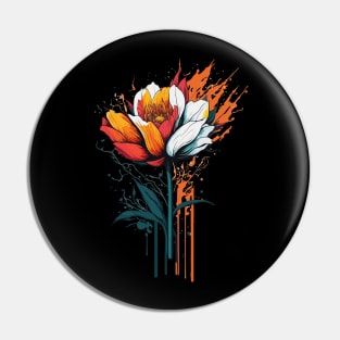 African Tulip Flower Design Pin