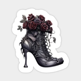 Gothic Fairy Shoe Roses Magnet
