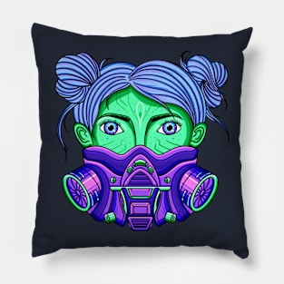 Quarantine Cyberpunk Gas Mask Pillow