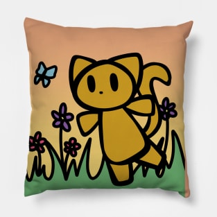 Cute Summer Butterfly Cat Pillow