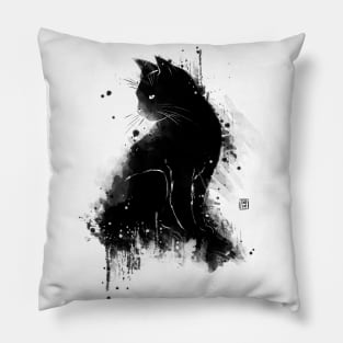 Inky cat Pillow