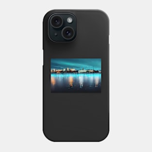 Helsinki City Skyline Neonlight / Helsinki - Finland Phone Case