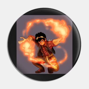 Leo fire bender Pin