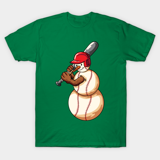 Discover Christmas Baseball Snowman Baseball Lover - Baseball Snowman - T-Shirt