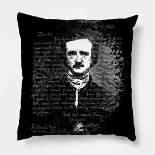 Edgar Allan Poe Portrait Letter 2 Pillow