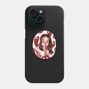 Mirror Horror (Black) Phone Case