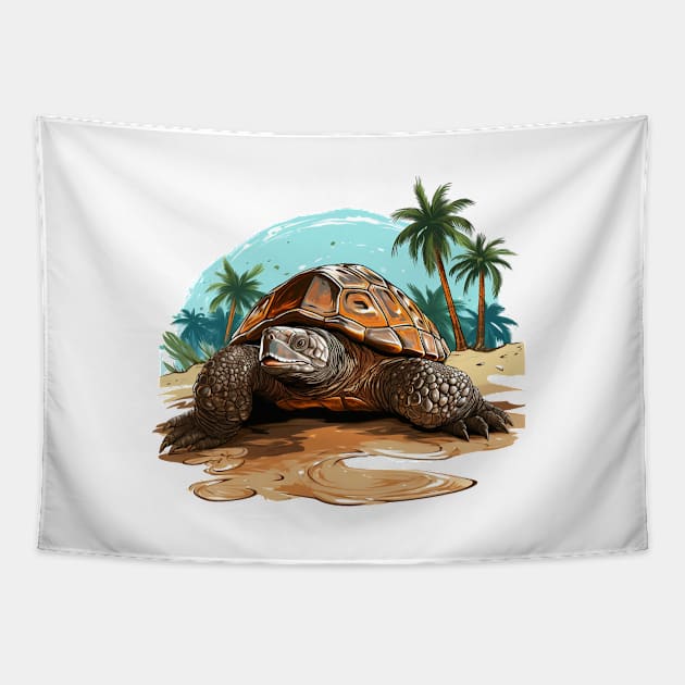 Alligator Snapping Turtle Tapestry by zooleisurelife