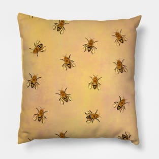 Little Bees with background Pillow